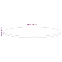 Produktbild för Bordsskiva Ø 50x1,5 cm rund massivt återvunnet trä