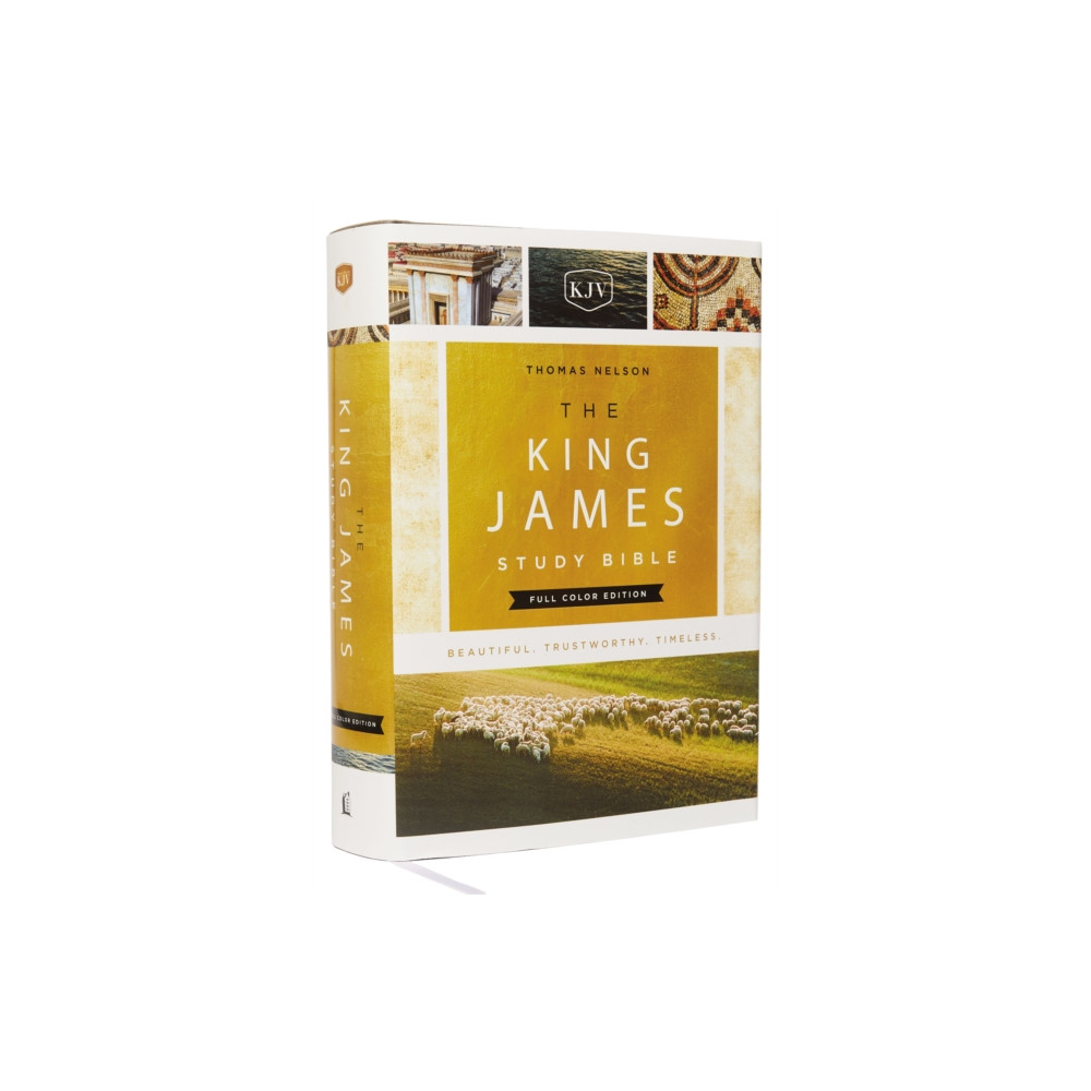 Produktbild för KJV, The King James Study Bible, Full-Color Edition, Cloth-bound Hardcover, Red Letter (inbunden, eng)