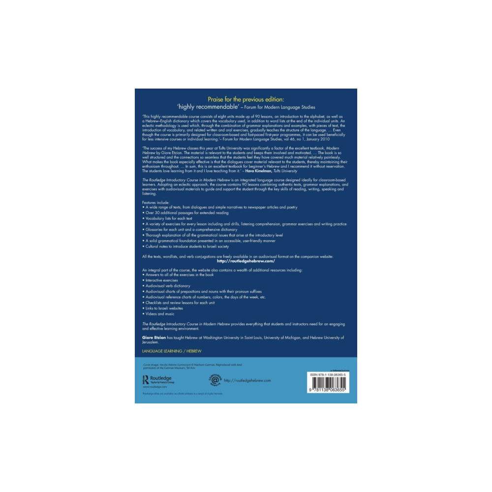 Produktbild för The Routledge Introductory Course in Modern Hebrew (häftad, eng)