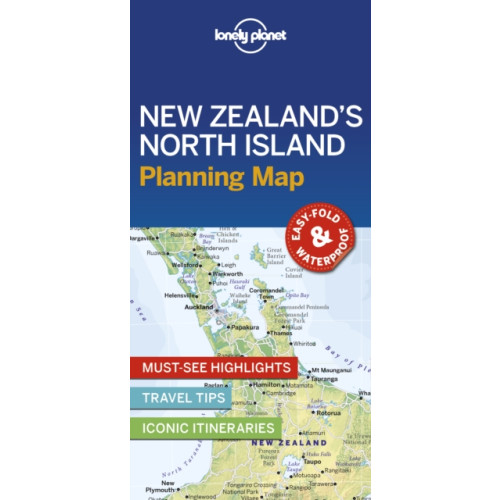 Lonely Planet Global Limited Lonely Planet New Zealand's North Island Planning Map