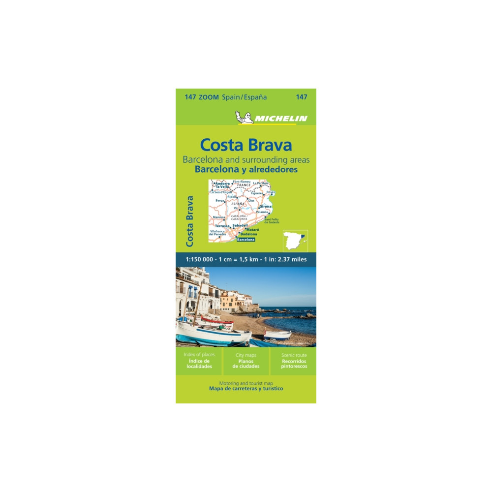 Produktbild för Barcelona y Alrededores Costa Brava - Zoom Map 147
