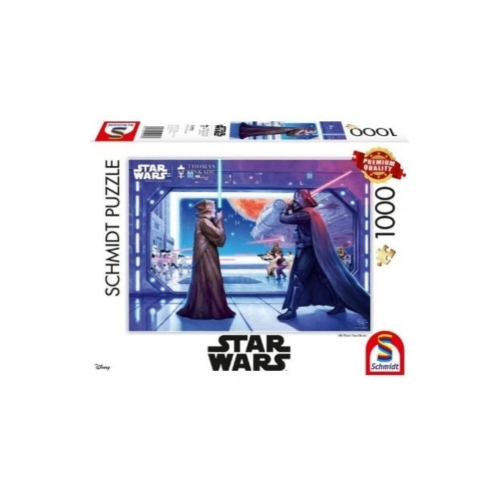 Produktbild för Disney Star Wars - Obi Wan’s Final Battle by Thomas Kinkade 1000 Piece Schmidt Puzzle