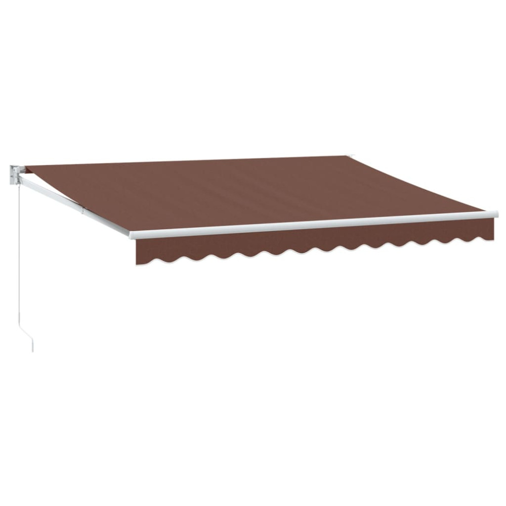 Produktbild för Markis manuellt infällbar 350x250 cm brun