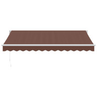 Produktbild för Markis manuellt infällbar 350x250 cm brun