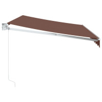 Produktbild för Markis manuellt infällbar 350x250 cm brun
