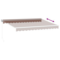 Produktbild för Markis manuellt infällbar 350x250 cm brun