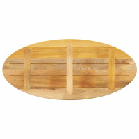 Produktbild för Bordsskiva 100x50x2,5 cm oval massivt mangoträ