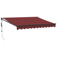 Produktbild för Markis automatiskt infällbar vinröd 300x250 cm