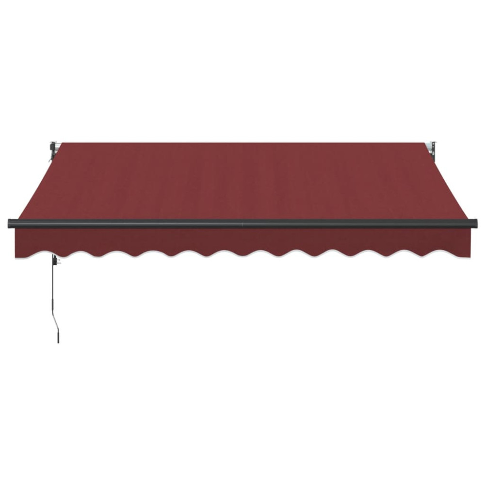 Produktbild för Markis automatiskt infällbar vinröd 300x250 cm