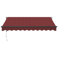 Produktbild för Markis automatiskt infällbar vinröd 300x250 cm
