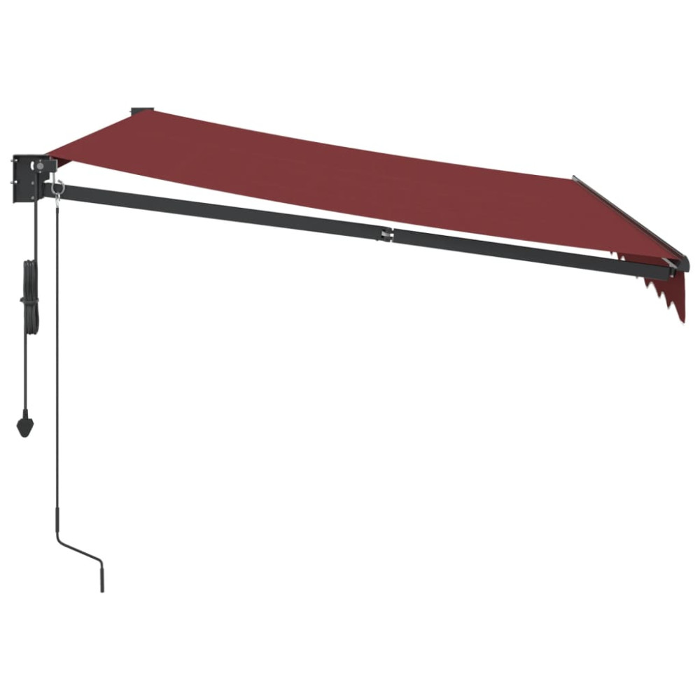Produktbild för Markis automatiskt infällbar vinröd 300x250 cm