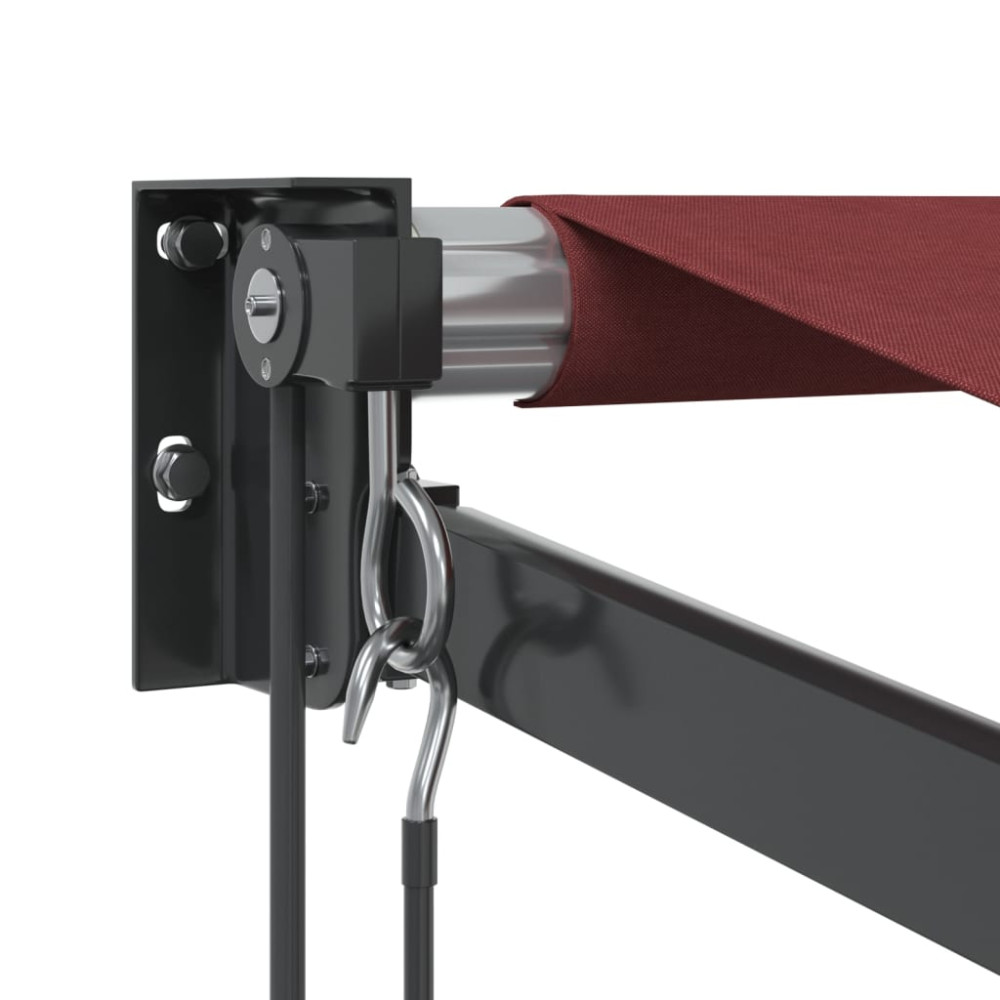 Produktbild för Markis automatiskt infällbar vinröd 300x250 cm