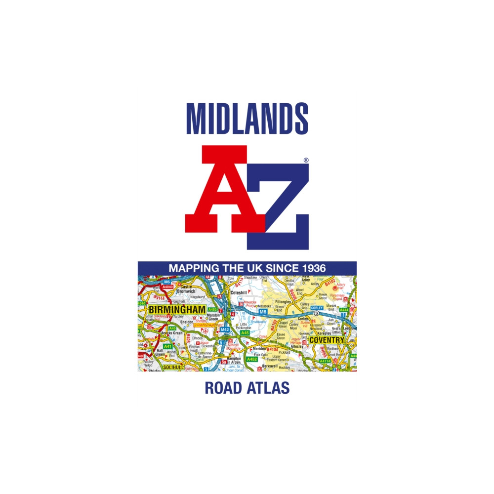 Produktbild för Midlands A-Z Road Atlas (häftad, eng)