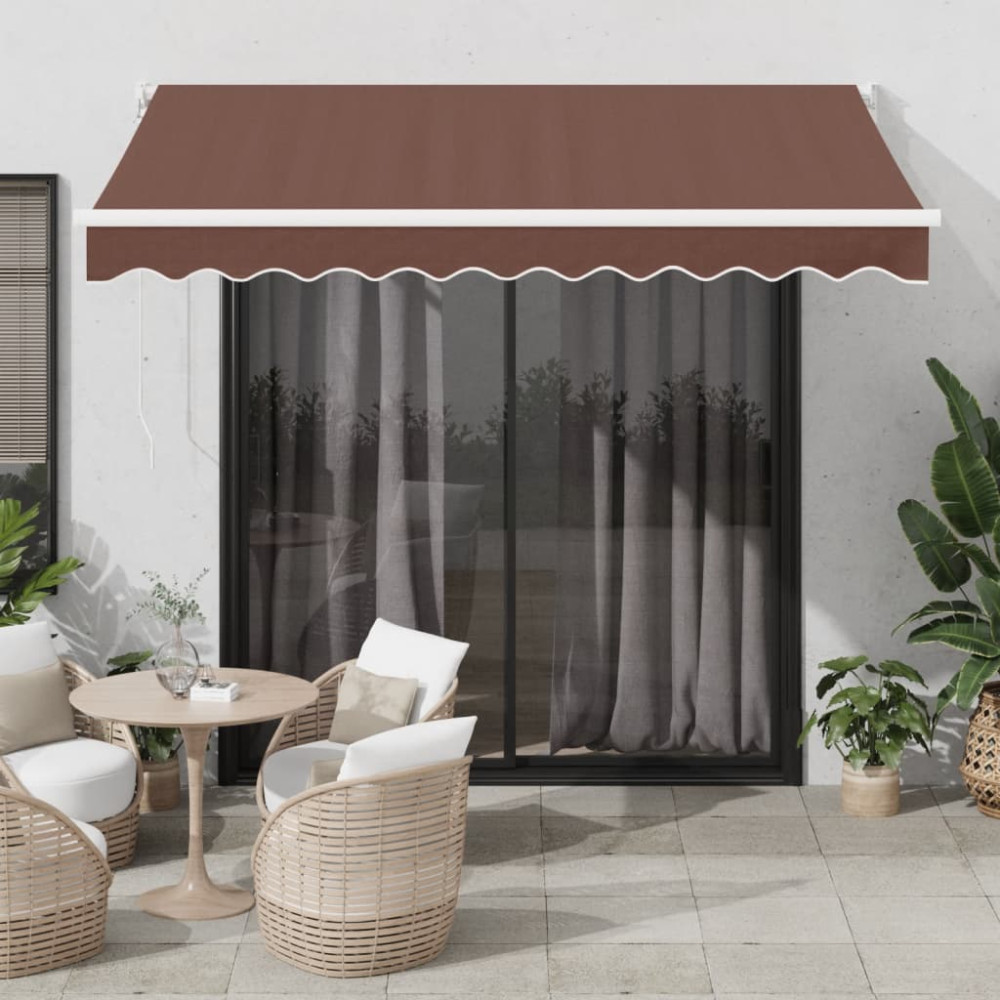 Produktbild för Markis manuellt infällbar 300x250 cm brun