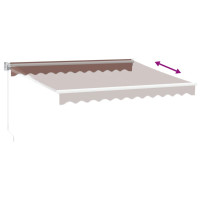 Produktbild för Markis manuellt infällbar 300x250 cm brun