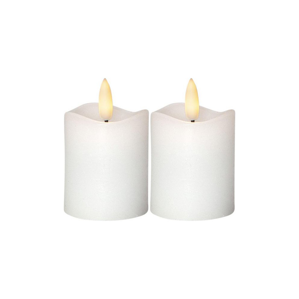Produktbild för Blockljus STAR T LED Flamme 7,5cm vit