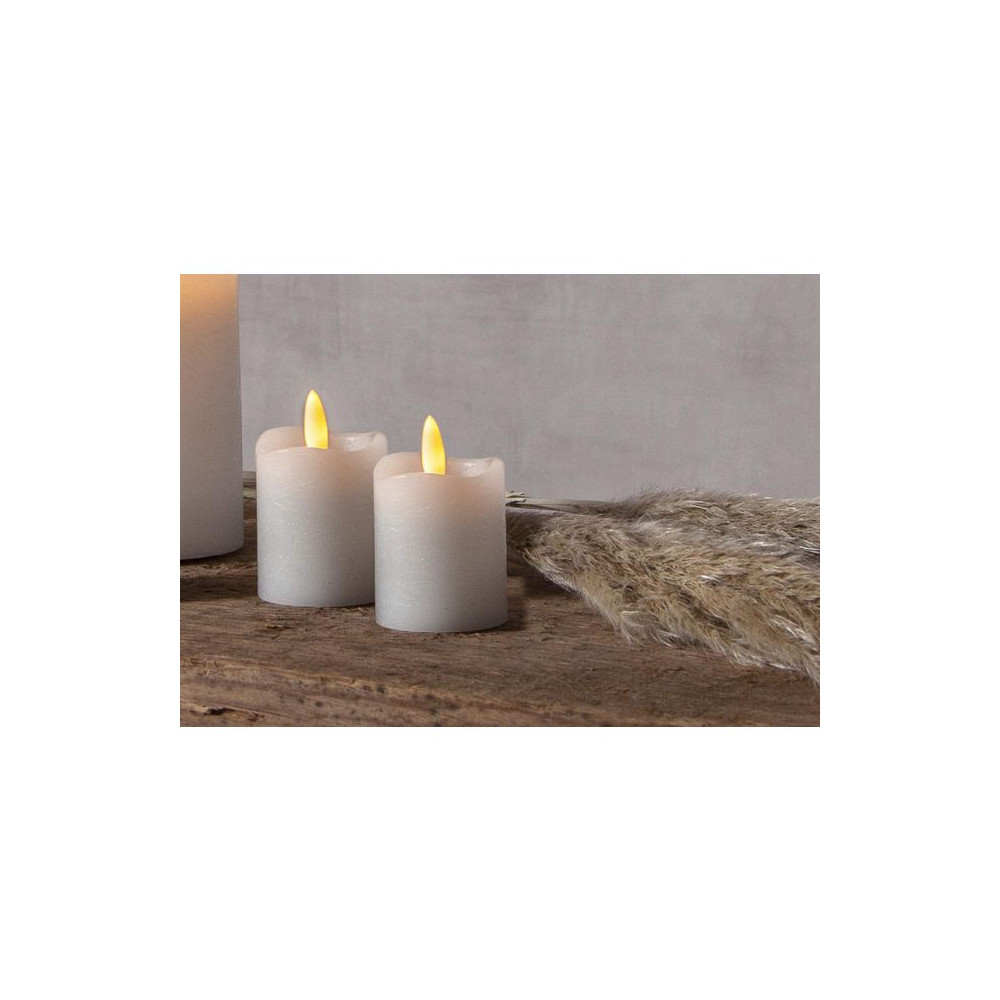 Produktbild för Blockljus STAR T LED Flamme 7,5cm vit