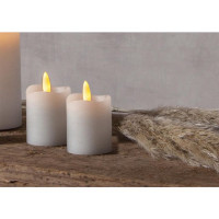 Produktbild för Blockljus STAR T LED Flamme 7,5cm vit
