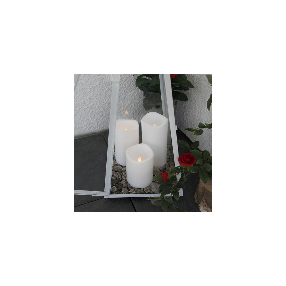 Produktbild för Blockljus STAR T LED Paul 15cm vit