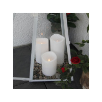 Produktbild för Blockljus STAR T LED Paul 15cm vit