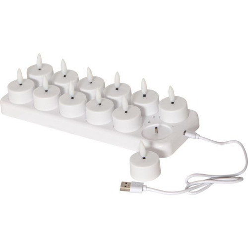 STAR TRADING Värmeljus STAR T LED laddstation 12 ljus