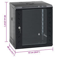 Produktbild för 12U Nätverksskåp väggmonterat 19" IP20 53x40x60 mm