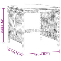 Produktbild för Trädgårdspallar med dynor 4 st ljusgrå 41x41x36 cm konstrotting