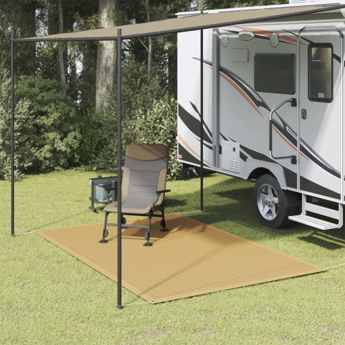 vidaXL Tältmatta sandfärgat 250x300 cm HDPE