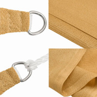 Produktbild för Solsegel 160 g/m² fyrkantig sand 7x7 m HDPE