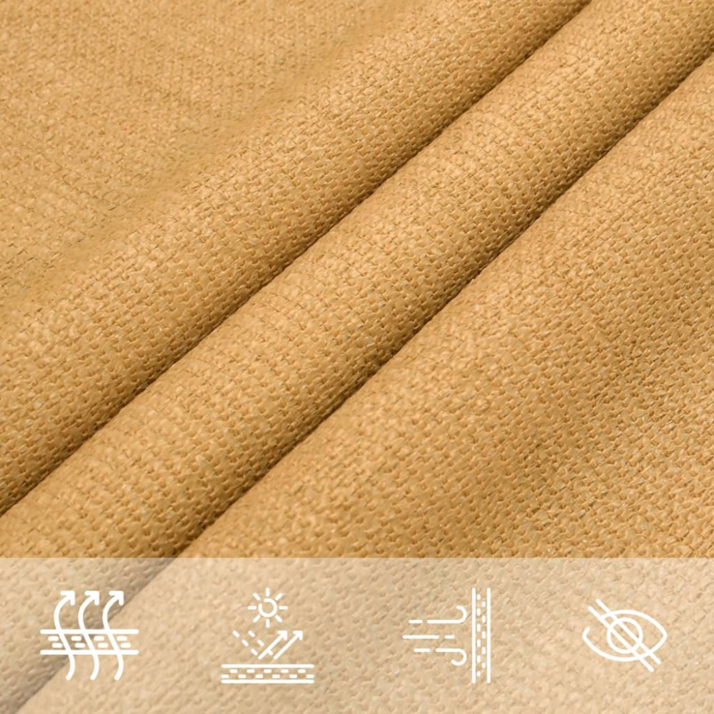 Produktbild för Solsegel 160 g/m² fyrkantig sand 2x2 m HDPE