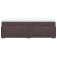 Produktbild för Ramsäng med madrass mörkbrun 90x200 cm tyg
