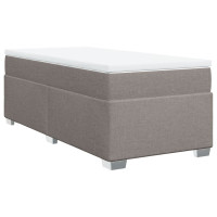 Produktbild för Ramsäng med madrass taupe 100x200 cm tyg