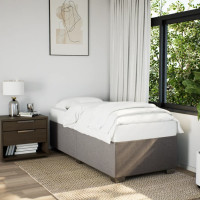 Produktbild för Ramsäng med madrass taupe 100x200 cm tyg
