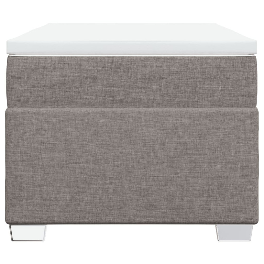 Produktbild för Ramsäng med madrass taupe 100x200 cm tyg