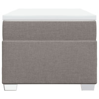 Produktbild för Ramsäng med madrass taupe 100x200 cm tyg