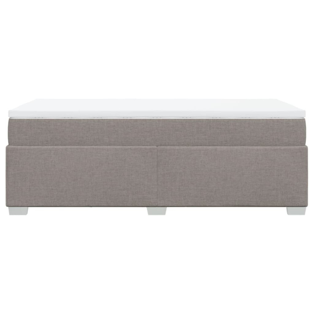 Produktbild för Ramsäng med madrass taupe 100x200 cm tyg