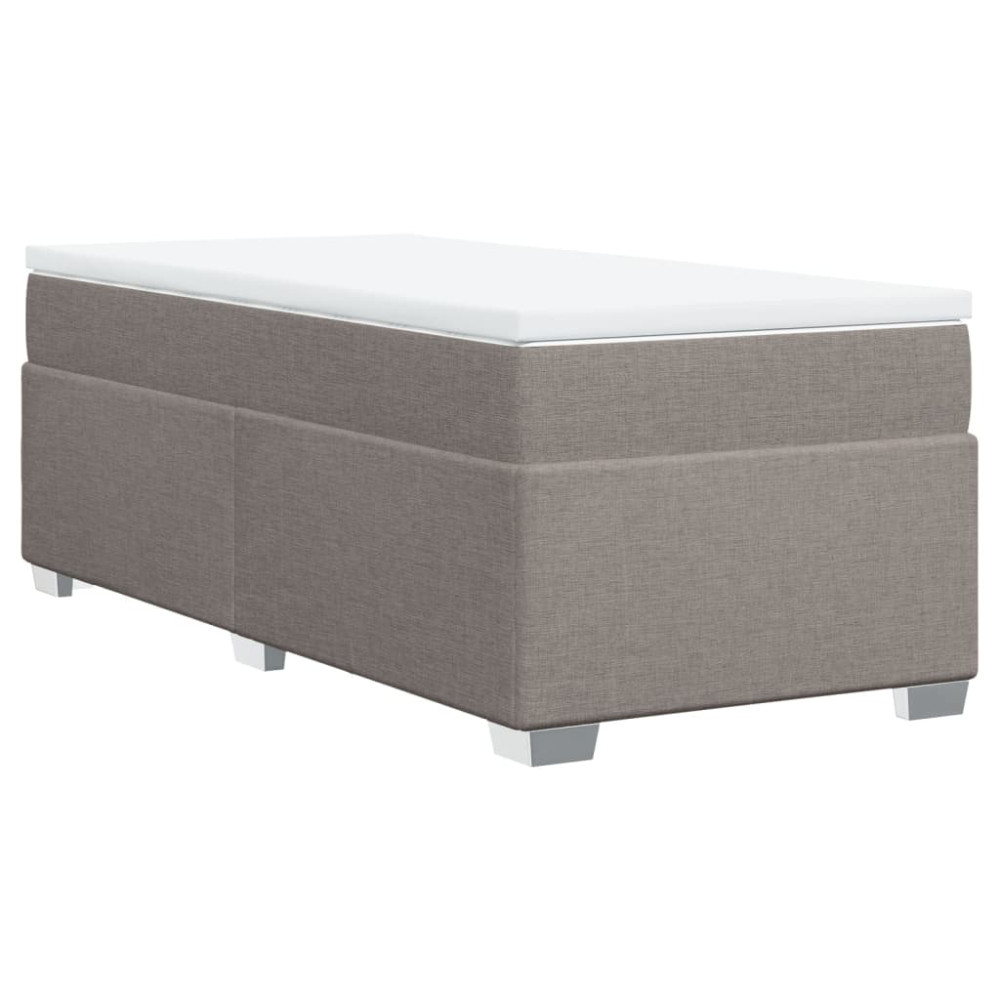 Produktbild för Ramsäng med madrass taupe 100x200 cm tyg