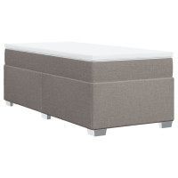 Produktbild för Ramsäng med madrass taupe 100x200 cm tyg