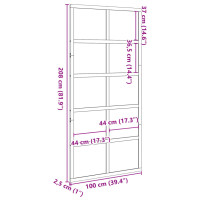 Produktbild för Ladugårdsdörr 100x208 cm massiv furu