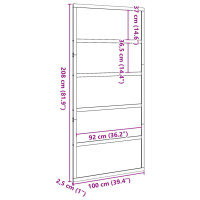 Produktbild för Ladugårdsdörr vaxbrun 100x208 cm massiv furu