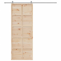 Produktbild för Ladugårdsdörr 80x208 cm massiv furu