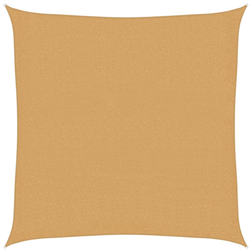 Produktbild för Solsegel 160 g/m² fyrkantig sand 3,6x3,6 m HDPE