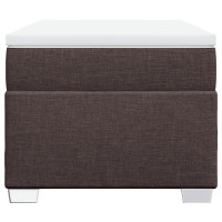 Produktbild för Ramsäng med madrass mörkbrun 90x190 cm tyg