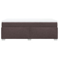 Produktbild för Ramsäng med madrass mörkbrun 90x190 cm tyg