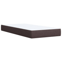 Produktbild för Ramsäng med madrass mörkbrun 90x190 cm tyg