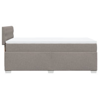 Produktbild för Ramsäng med madrass taupe 100x200 cm tyg