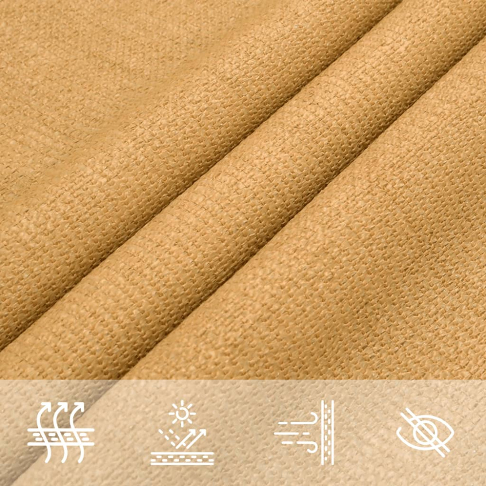 Produktbild för Solsegel 160 g/m² fyrkantig sand 4,5x4,5 m HDPE
