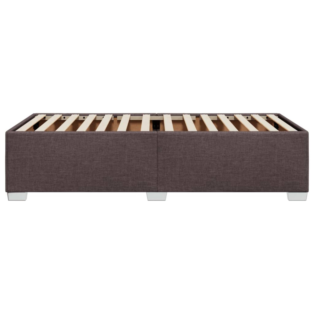 Produktbild för Sängram utan madrass mörkbrun 80x200 cm tyg