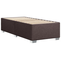 Produktbild för Sängram utan madrass mörkbrun 80x200 cm tyg