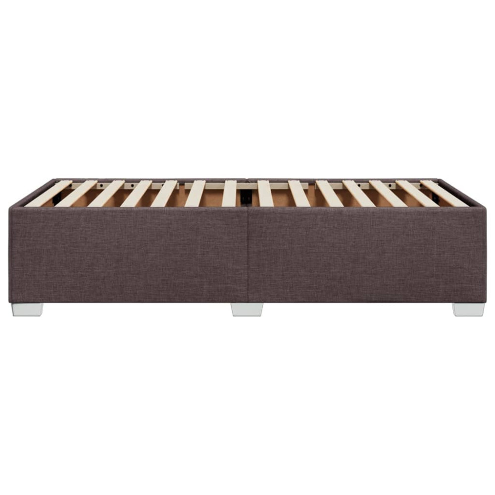 Produktbild för Sängram utan madrass mörkbrun 90x190 cm tyg